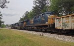 CSX 3143, 3030, and 76 wait for green